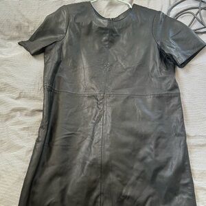 Topshop Black Leather Dress